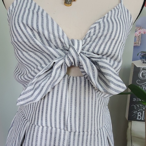 Romper w/Tie Front & Cut Out Detail - Picture 5 of 6